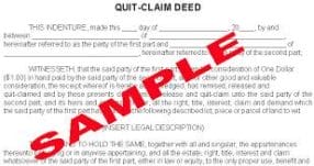 quitclaim deed sample