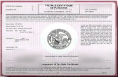 tax sale certificate of purchase