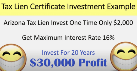 how to invest in property with unpaid taxes example tax lien