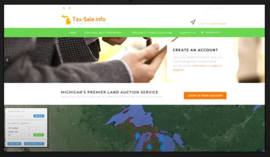 Michigan tax sale info website