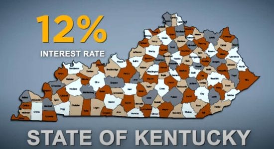 tax lien certificates in Kentucky pay 12 percent interest rate