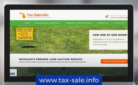 how to find info about tax sales in Michigan